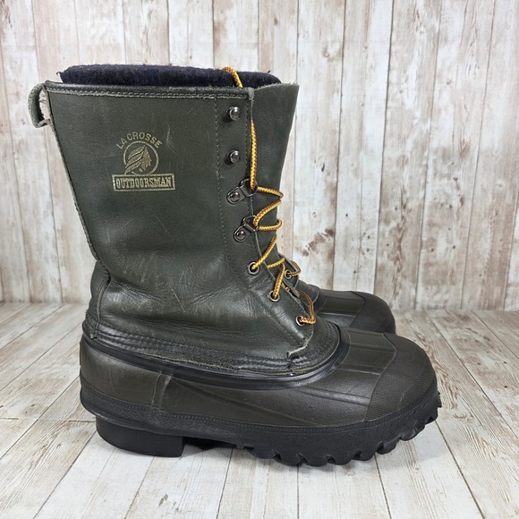 La Crosse Outdoorsman Mens Insulated Winter Hunting Boots Size 6 Steel Shank‎